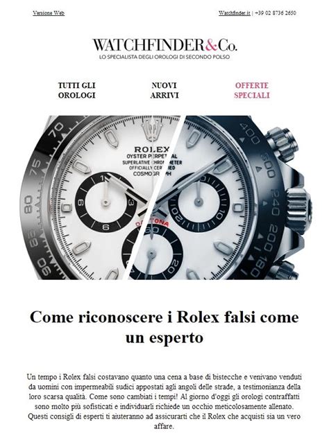 venditore di rolex falsi|In evidenza: come riconoscere un Rolex falso.